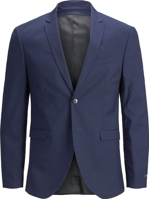 Blazer - Blauw - Polyester - Superslanke Pasvorm