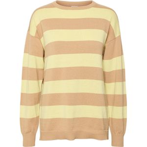 Noisy May - Nmzoe O-neck Oversized Knit - Nomad/Pale Lime - Dames