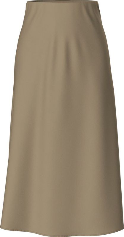 A-lijnrok - Effen - Gladde Stof - 3/4 Lengte - Normale Pasvorm