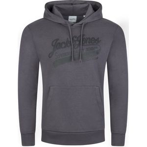 JACK & JONES JJEADRIAN - Hoody - Zwart - Regular Fit - Pullover met Print