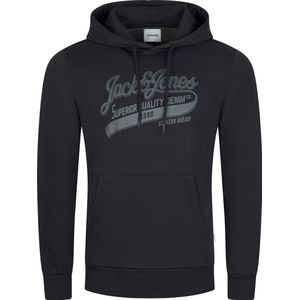 Jack & Jones - JJEADRIAN - Hoodie - Zwart - Regular Fit