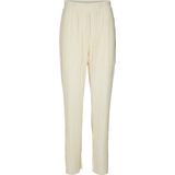 VERO MODA - Sutton - Broek - Lichtgeel - Elastische Taille, PlissÃ©, Gladde Stof