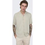 ONLY & SONS - ONSDASH LIFE REG Overhemd - Silver Lining - Viscose - Korte Mouwen