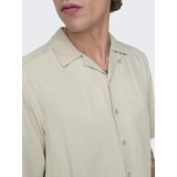 ONLY & SONS - ONSDASH LIFE REG Overhemd - Silver Lining - Viscose - Korte Mouwen