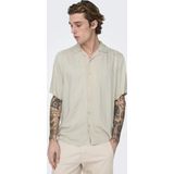 ONLY & SONS - ONSDASH LIFE REG Overhemd - Silver Lining - Viscose - Korte Mouwen