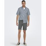 Onssane - Poplin Overhemd - Korte Mouwen - Slim Fit - Knoopsluiting