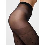 PIECES Panty PCNEW NIKOLINE met Stippen 20 Denier Zwart