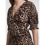 PIECES - PCTALA Wikkeljurk - Zwart - Viscose - Korte Mouwen