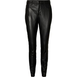 NOISY MAY - NMELLY HW PU PANTS - Dames Broek - Gecoat - Imitatieleren