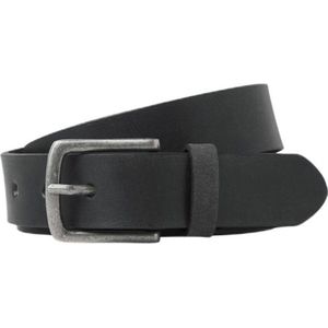 JACK & JONES Jacian lederen riem heren lederen riem, zwart.