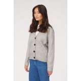 TeeShoppen - Gebreide Cardigan - Lichtgrijs Melange