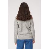 TeeShoppen - Gebreide Cardigan - Lichtgrijs Melange