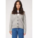 TeeShoppen - Gebreide Cardigan - Lichtgrijs Melange