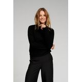 Basic Knit Roll Neck - Dames Polo Trui - Zwart