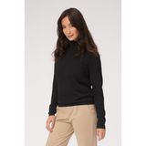 Basic Knit Roll Neck - Dames Polo Trui - Zwart