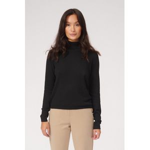 Basic Knit Roll Neck - Dames Polo Trui - Zwart