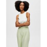 SELECTED FEMME Geribbelde tanktop voor dames, wit (snow white), S