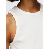 SELECTED FEMME Geribbelde tanktop voor dames, wit (snow white), S