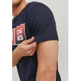 Jack & Jones - T-shirt - Ronde Hals - Regular Fit - Katoen - Logoprint