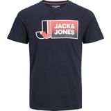 Jack & Jones - T-shirt - Ronde Hals - Regular Fit - Katoen - Logoprint