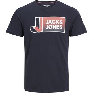 JACK&JONES JCOLOGAN TEE SS CREW NECK T-shirt - Zwart - Jersey Stof