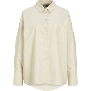 TeeShoppen - Ontspannen Overhemd - Blouse - Beige - Voor Vrouwen