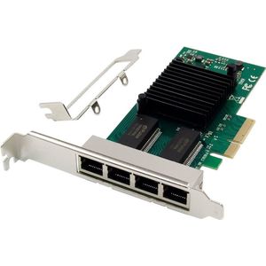 MicroConnect - I350-T4 - Netwerkkaart - Zwart - PCIe x4