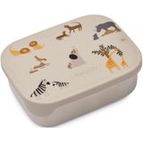 Liewood Lunchbox Arthur Fahrzeuge/Taubenblau