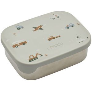 Liewood - Arthur Lunchbox - Dove Blue Mix - 100% Roestvrij Staal