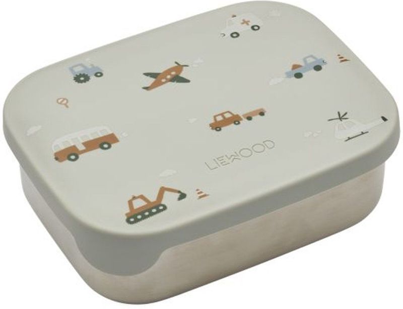 Liewood - Arthur Lunchbox - Dove Blue Mix - 100% Roestvrij Staal