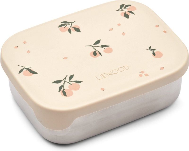Liewood Lunchbox Arthur Printed Peach - Sea Shell Mix - 100% Roestvrijstaal