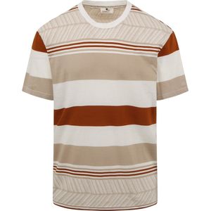 Anerkjendt Kikki T-shirt Strepen Beige - Heren - Casual T-shirts
