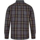 Anerkjendt - Donkergrijze Check Overshirt - Grijs - 60% Wol, 40% Polyester