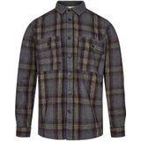 Anerkjendt - Donkergrijze Check Overshirt - Grijs - 60% Wol, 40% Polyester