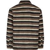 Anerkjendt - Gestreepte Wol Overshirt Jas - Bruin - Heren