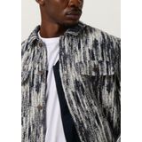 Anerkjendt Akoscar Jacquard Overshirt Overhemden Heren - Donkerblauw