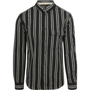 Anerkjendt - Leif Structure Stripe - Overhemd - Antraciet - Casual