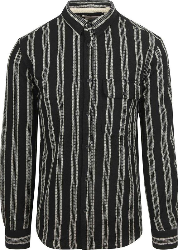 Anerkjendt - Leif Structure Stripe - Overhemd - Antraciet - Casual