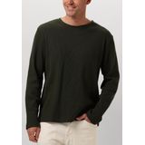 Anerkjendt Akkikki L s Waffle Tee Polo's T-shirts Heren - Polo shirt - Donkergroen