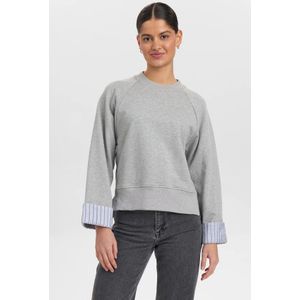 Nümph - Grijze Morn Sweatshirt & Hoodie - Dames - Grijs - Katoen