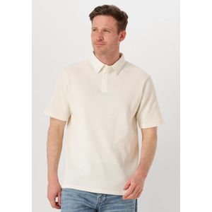 Anerkjendt Akkiki Waffle Polo Tee Polo's & T-shirts Heren - Polo shirt - Gebroken wit - Maat S
