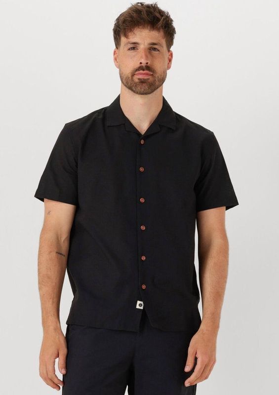 Anerkjendt - Akleo Sss Cot/Linen Shirt - Blauw - Vrijetijds Blouse