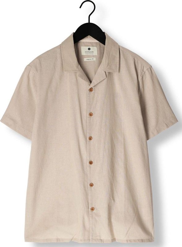 Anerkjendt - SSS Cot/Linen Overhemd - Beige - Katoen/Linnen
