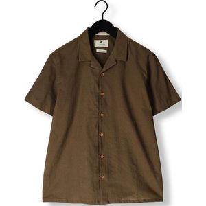 Anerkjendt Akleo Sss Cot/linen Shirt Heren - Vrijetijds blouse - Khaki - Maat S