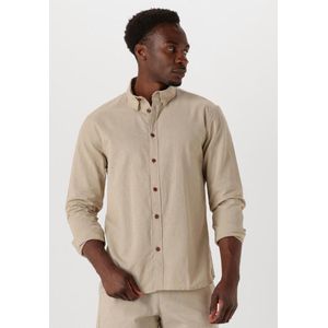Anerkjendt - Akleif - Overhemd - Zand - Katoen/Linnen Mix