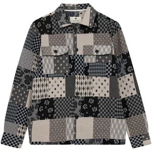 Anerkjendt - Patchwork Overshirt - Veelkleurig - Katoen - Cloud Blue
