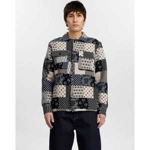 Anerkjendt - Patchwork Overshirt - Veelkleurig - Katoen - Cloud Blue