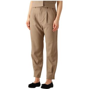 Copenhagen Muse, Broeken, Dames, Beige, S, Elegante Beige Tailor Broek