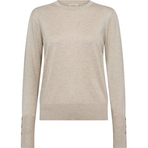 Gebreide Trui - Moonbeam Melange - Zonder Capuchon - Decoratieve Knopen