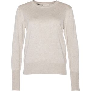 Gebreide Trui - Moonbeam Melange - Zonder Capuchon - Decoratieve Knopen